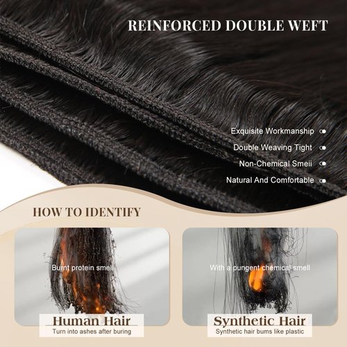 MIRONICA Straight Human Hair Bundles 22 Inch 12A Brazilian 1 Bundles Human Hair 100% Unprocessed Virgin Hair Double Machin Weft for Black Women Natural Black Color Hair Extensions
