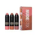 Nudestix Sunkissed Blush & Bronze Mini Kit - Matte Cream Makeup Sticks for Cheeks, Eyes & Lips | Vegan & Travel-Friendly