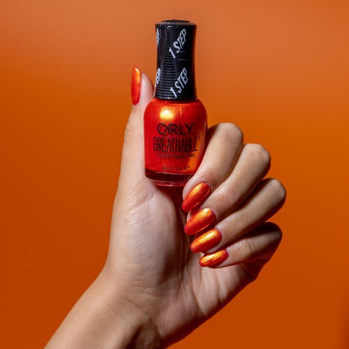 Orly Melting Point Nail Polish Collection | GoldenOrange Shimmer | Long-Wearing, Full Coverage Formula with Gripper Cap | Vegan & Cruelty-Free (Erupt To No Good)