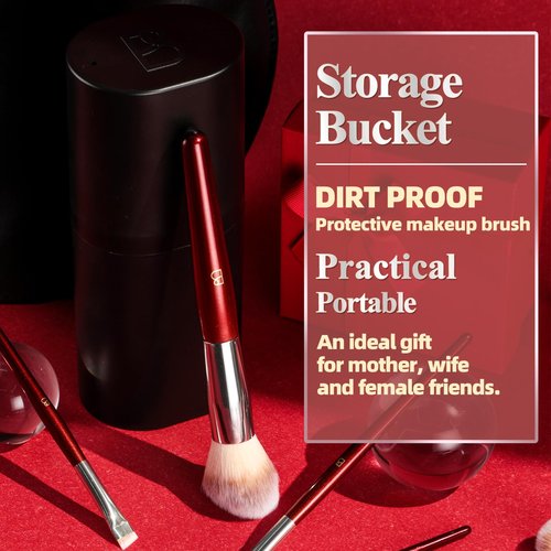 BS-MALL Makeup Brush Set Premium Synthetic Foundation Powder Concealers Eye shadows Blush Makeup Brushes with black case