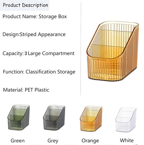 Freebirdly Makeup Organizer Cosmetics Storage Box, Large Capacity Make Up Brush Holder Organizer Vanity Accessories, Bathroom Countertops, Desk Storage Container, Cosmetic Display cases(Yellow-S)