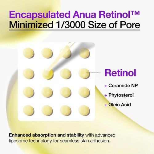 Anua Retinol Serum - Anti-Aging Solution for Textured Skin | 0.3% Retinol, 5% Niacinamide, 30ml