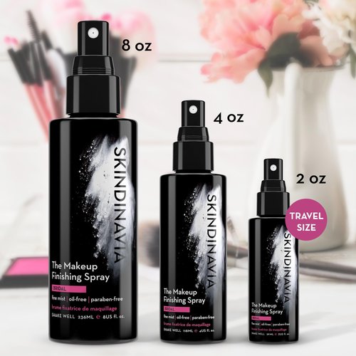 Skindinavia The Makeup Finishing Spray, Bridal Makeup Cooling Setting Spray, All-Day Wear, Long-Lasting Up to 16+ Hours, Heat-Resistant & Waterproof, Wedding Day, Bridal Shower Gift, 4.0 Oz