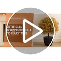 Artificial Topiary Boxwood Ball Trees Set of 2 - 30 Inch Outdoor & Indoor Faux Shrubs with UV Resistance