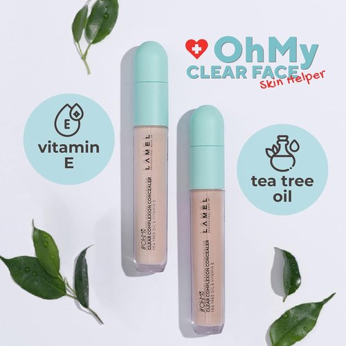 LAMEL OH My Clear Face Concealer - Moisturizing & Waterproof Formula with Vitamin E & Tea Tree - 0.23 fl. oz.