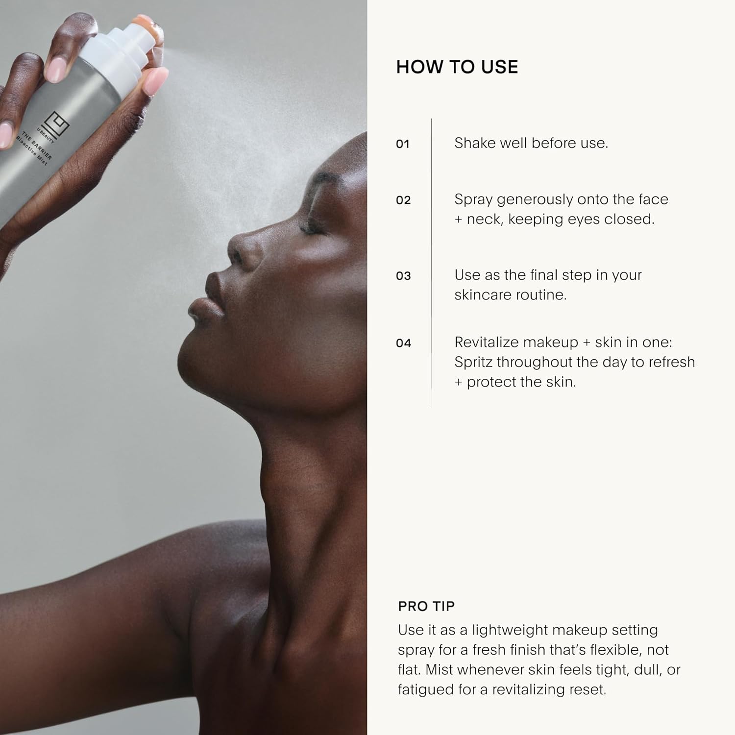U Beauty BARRIER Bioactive Face Mist - Hydrating Hyaluronic Acid Spray for All Skin Types | 30mL