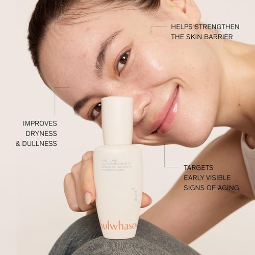 Sulwhasoo First Care Activating Serum - Anti-Aging Formula for Fine Lines & Dryness | 500-Hour Aged Ginseng & Vitamin C | Korean Skincare