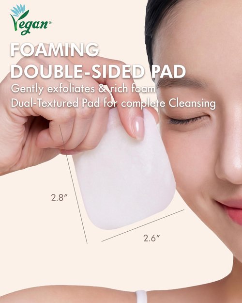 DERMAL Rice Bubble Cleansing Pad – Makeup Remover Bubble Pads - Exfoliating and Hydrating Cleansing Pad with Korean Rice Bran Water, AHA, BHA, PHA, Fresh Green Citrus Scent, 80pads