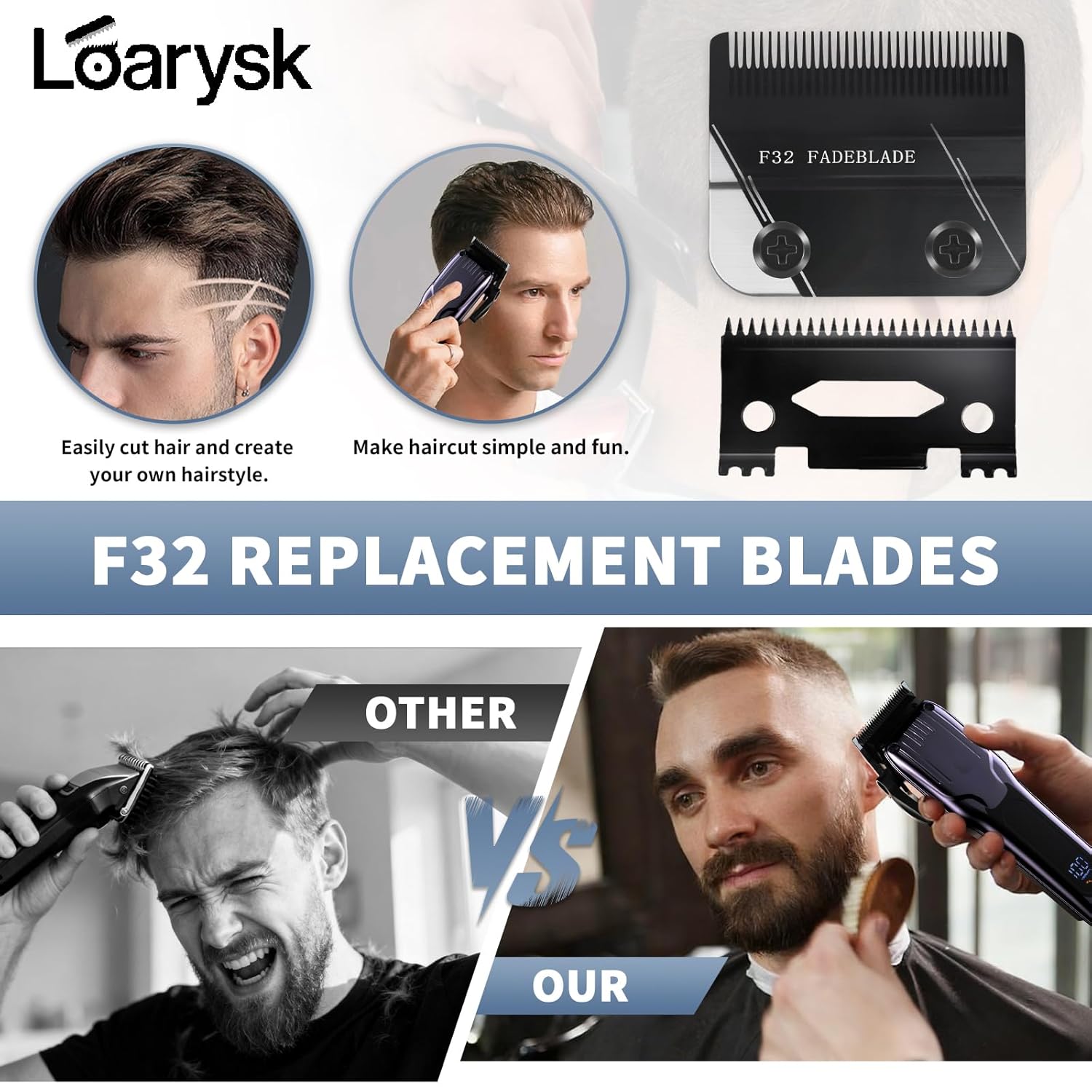 Wahl F32 Professional Fadeout Blade - High Precision Zero Adjustable Replacement Blades | 1 Pack