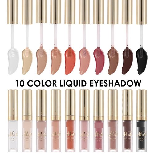 MAEPEOR Matte Liquid Eyeshadow - 8 Color Palette | Long-Lasting, Waterproof & Creamy Formula (P01 Birch)