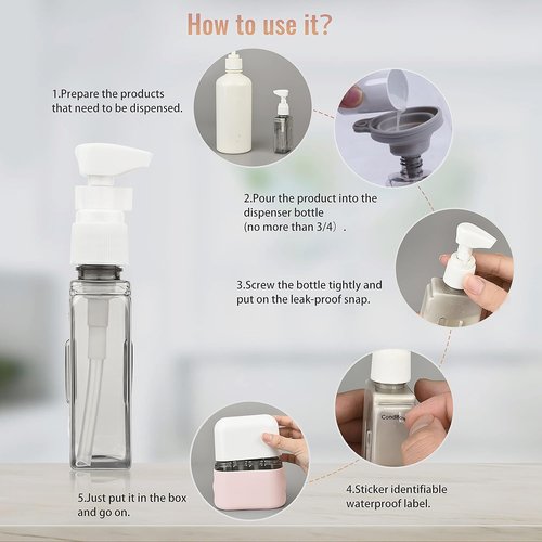Bpluma Travel Bottles - Leak Proof Toiletry Containers | TSA Approved Kits with Labels