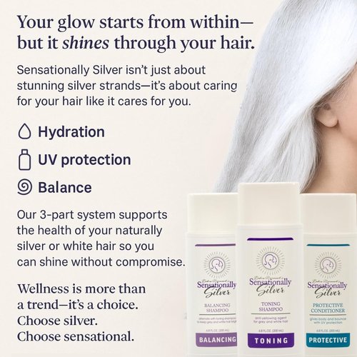 Skiennix Silver Shampoo - Toning Purple Shampoo for Gray & White Hair for Men & Women