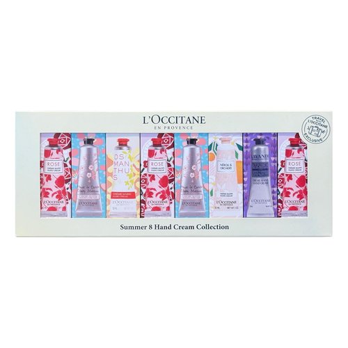 L'OCCITANE Hand Cream Set - 8 Nourishing Travel-Size Tubes with Shea Butter for Moisturized Hands