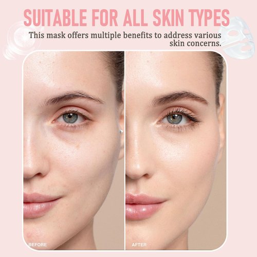 Anweina 8 Pack Collagen Face Mask, Collagen Face Mask Overnight, Anti-Wrinkle Lifting Collagen Mask, Deeply Hydrates, Minimizes Pores, And Enhances Elasticity