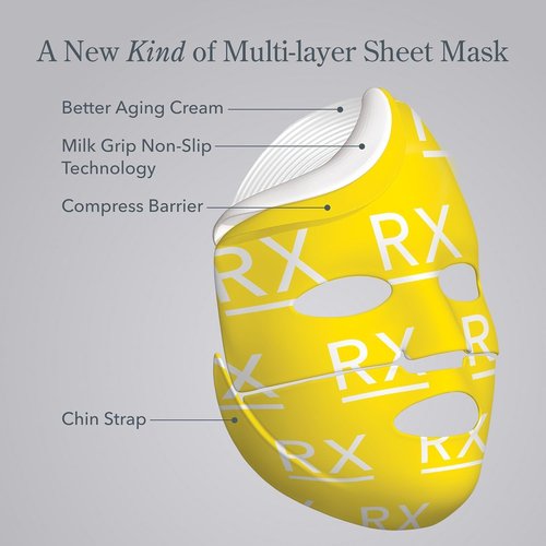 Beekman 1802 Milk RX Collagen Face Mask - Hydrating Sheet Mask for Firming & Glass Skin, Single Use