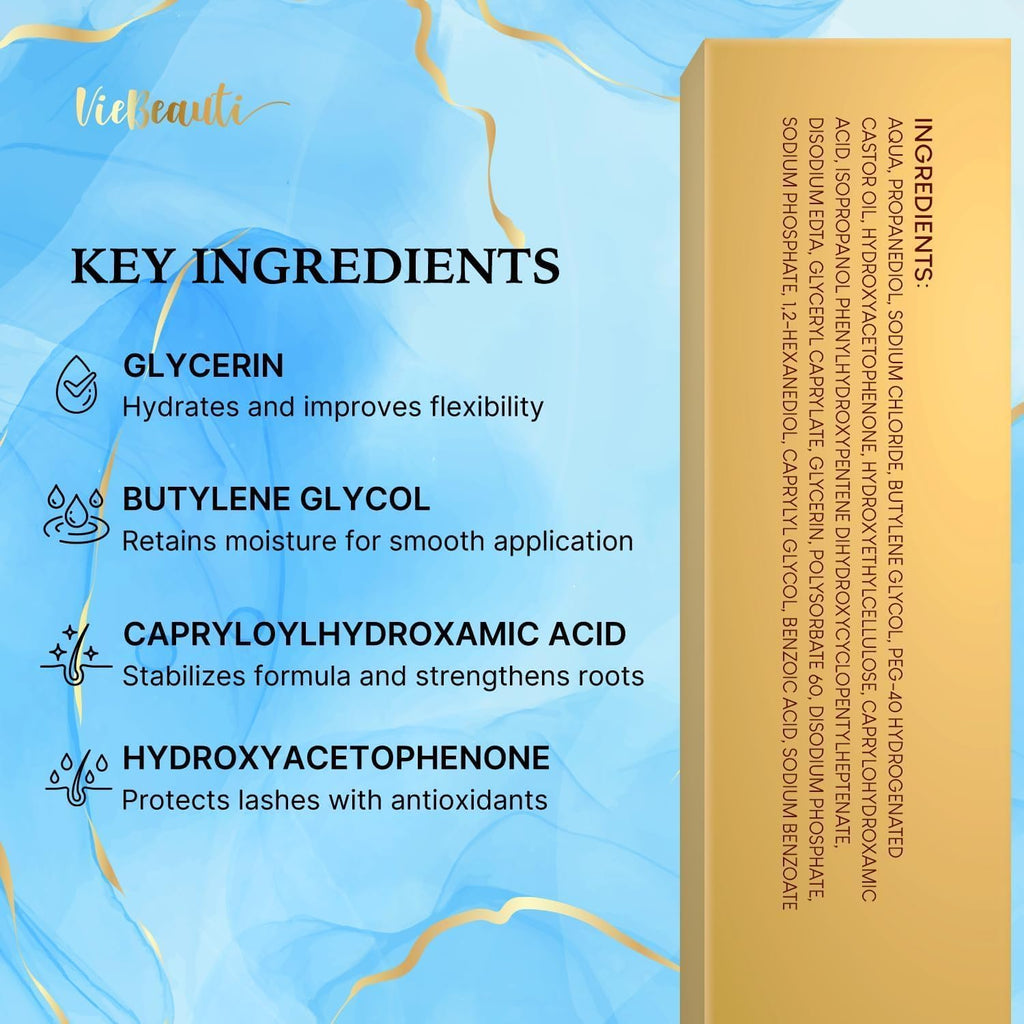 VieBeauti Eyelash Growth Serum 5mL - Advanced Nourishing Formula for Longer, Fuller Lashes | Vegan & Cruelty-Free