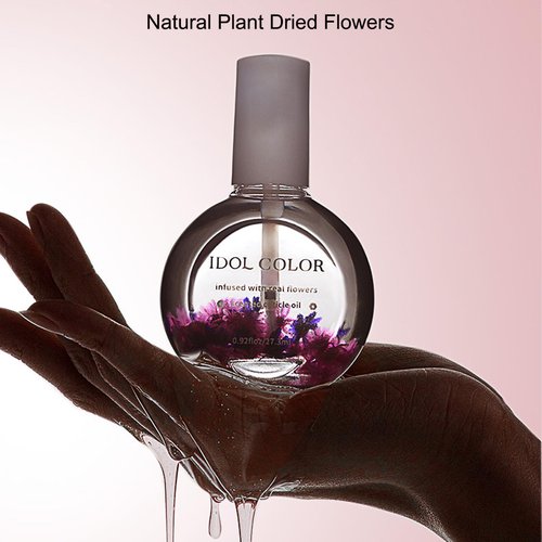 Flowery Scented Cuticle Oil, Infused with Real Flowers, Cuticle Revitalize Oil, Nail Oils For Growth And Strength, Cuticle Remover - Nail Strengthener - Cuticle Softener (0.92 fl.oz, ROSE)