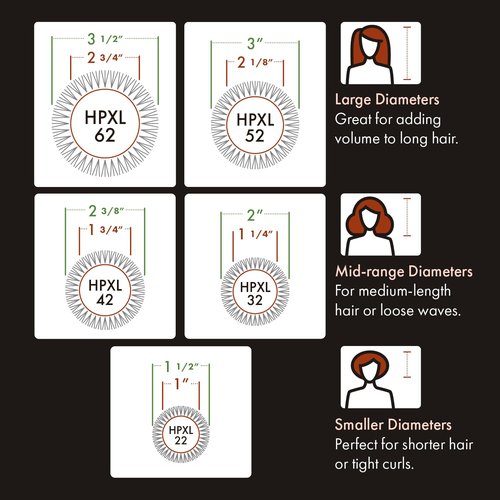 Olivia Garden HeatPro Speed XL - Extra-Long Thermal Round Hair Brush - Not Electrical - Professional Ceramic Blowout Brush for Normal to Thick Hair – 1 3/4”