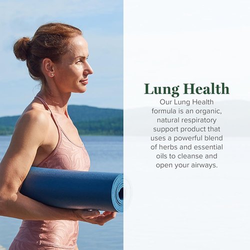 Global Healing Organic Lung Health Supplement - Herbal Nasal Decongestant Spray for Respiratory Support | 1 Fl Oz