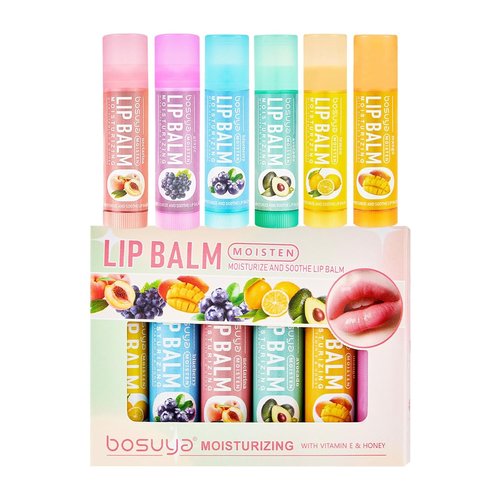 Skiennix Lip Balm Set - Gentle Hydration for Dry & Sensitive Lips | 6 Flavors for All-Day Moisture