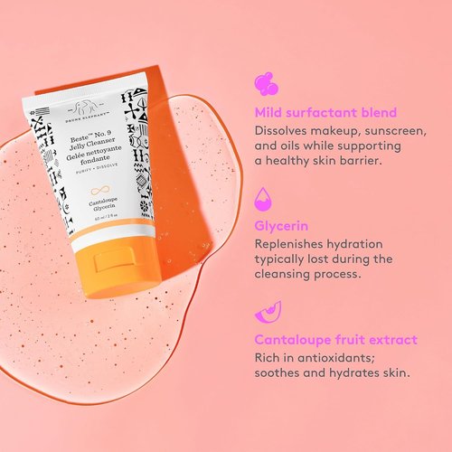 Drunk Elephant Beste No. 9 Jelly Cleanser - Travel-Size Gel Face Wash - Cruelty-Free & Dermatologist-Tested