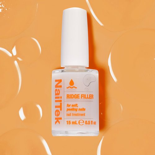 Nail Tek Ridge Filler Formula 2 – Clear Ridge Filler for Nails Base Coat, Nail Strengthener Polish for Soft & Peeling Nails, 0.5 fl oz