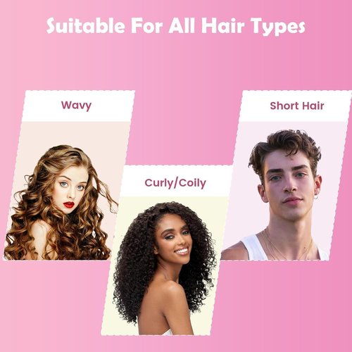 Skiennix Curl Defining Brush - Lightweight Candy Brush for Shaping Curly Hair | Suitable for All Hair Types (Pink)