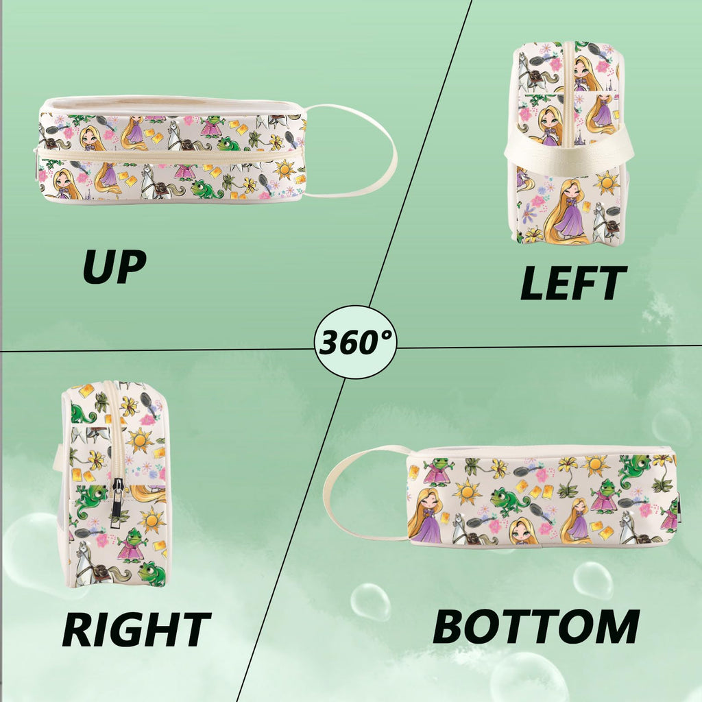 WZMPA Princess Hair & Sun Cosmetic Bag Fairy Tales Fans Gift You Are Braver Stronger Beautiful Than You Know Hair Movie Makeup Zipper Pouch Bag (Always Hair-CMB)
