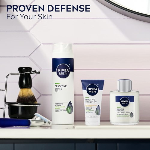 NIVEA FOR MEN Sensitive Post Shave Balm 3.30 oz (Pack of 6)