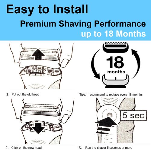 32B Series 3 Replacement Head for Braun ProSkin Electric Shaver, Compatible with Braun Foil Shaver 3000s 3010s 3020s 3030s 3040s 3050cc 3070cc 3080s 3090cc 320 330 340 350cc (2 Pack)