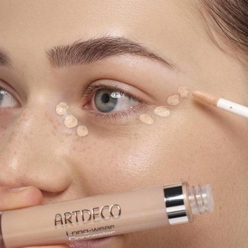 ARTDECO Waterproof Concealer - Soft Peach - Full Coverage & Matte Finish for Dark Circles - 0.24 Fl Oz