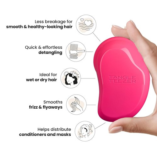 Tangle Teezer Original Detangler Brush - Versatile Hairbrush for All Hair Types | Pink Fizz
