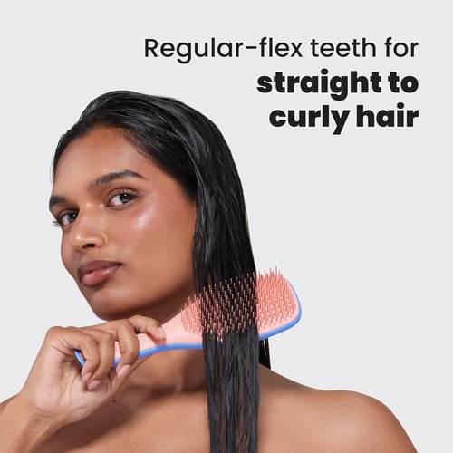 Tangle Teezer Ultimate Detangler Brush - Eliminates Knots & Reduces Breakage for Wet & Dry Hair | Apricot Blaze