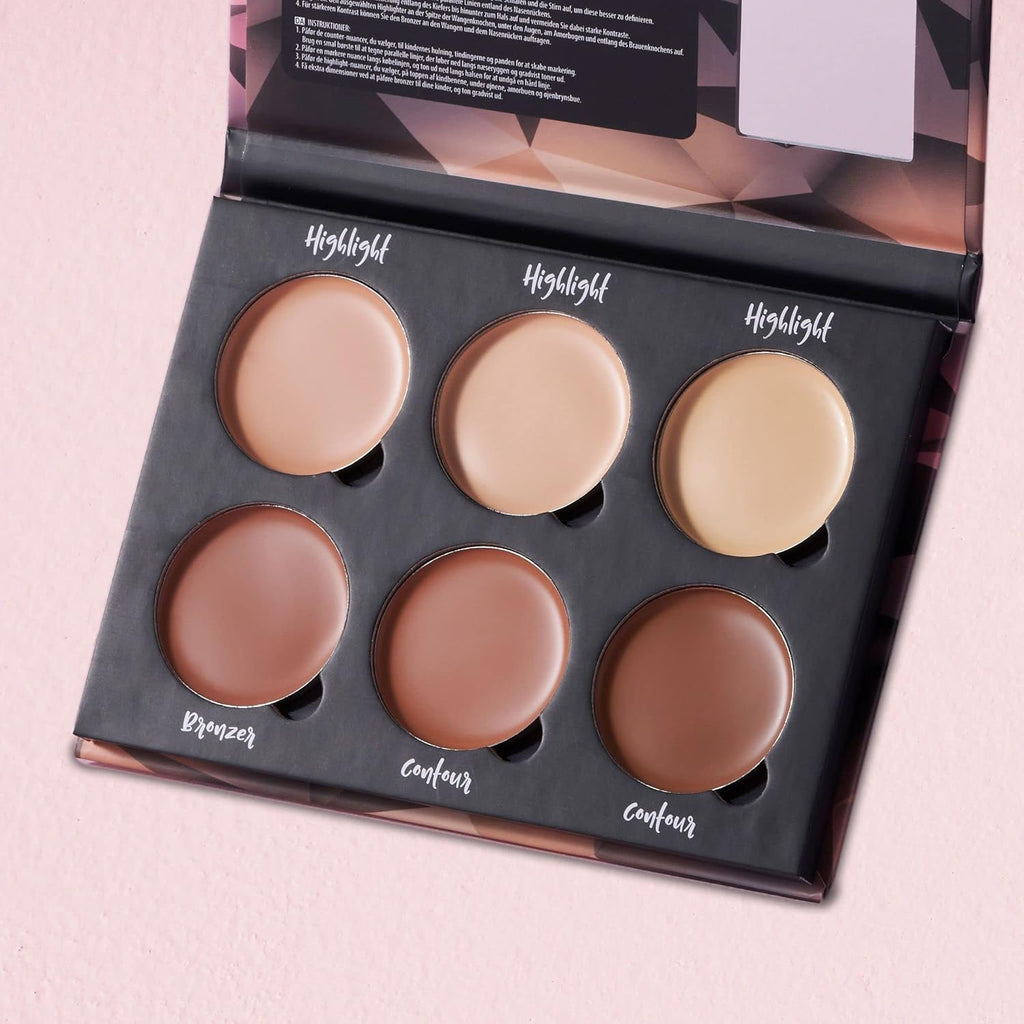 W7 Lift & Sculpt Cream Contour Kit - Highlighting & Contouring Makeup Palette with Instructions