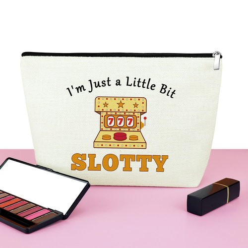 Mxrymvu Casino Gifts Funny Gambling Makeup Bag Lucky Casino Gifts Cosmetic Bag Birthday Present for Gamblers Zipper Pouch Christmas Gift for Friends Grandma Her