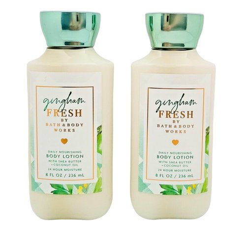 Bath and Body Works Body Lotion, Set of 2, 8oz Each (Gingham Fresh)