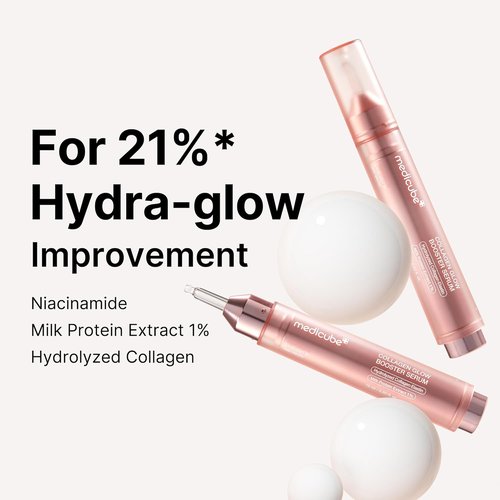 Medicube Collagen Glow Booster Milk Serum - Radiant Hydration with Niacinamide & Hydrolyzed Collagen - 0.50 oz