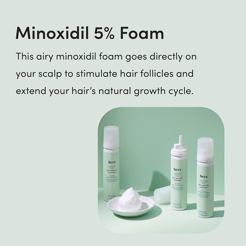 Hers Triple Threat Shampoo & Conditioner Set | 5% Minoxidil Foam for Hair Thickening - 3 Count