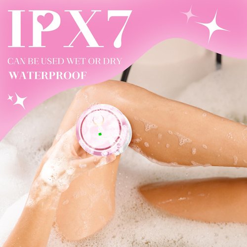 Electric Razors for Women, Flawless Electric Shaver for Women Legs, Magnetic Floating Heads Razor, Wet/Dry Hair Remover for Sensitive Skin, Easy to Use with Anti-Slip Strips, Pink