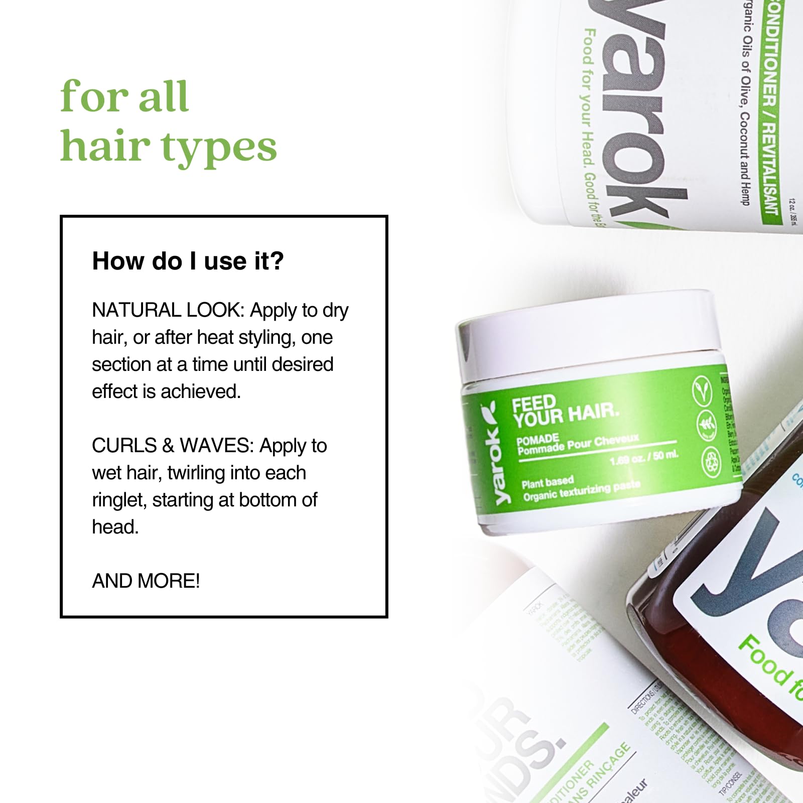 Yarok Styling Whip Feed Your Do Natural Pomade for All Hair Types. Vegan, Without Alcohol, Sulfate, Parabens, Toxins and Gluten. Made in USA (2.75 Ounce)
