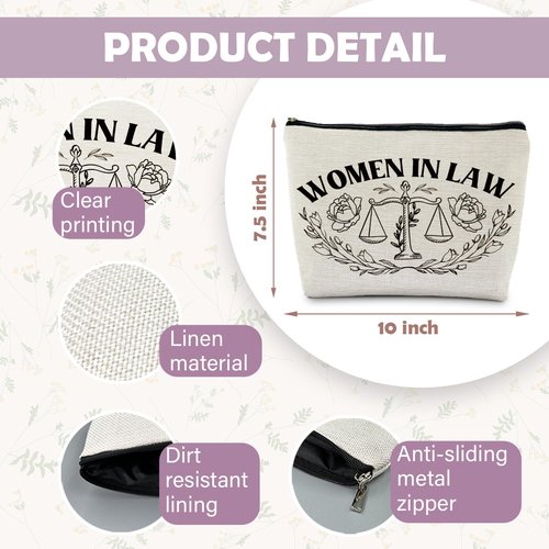 RYYCDOI Lawyer Gifts for Women, Lawyer Makeup Bag, Law School Graduation Gifts, Women in Law Cosmetic Bags Makeup Pouch