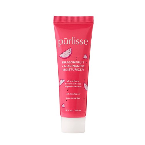 pūrlisse Dragonfruit + Niacinamide Hydrating Face Moisturizer - Face Moisturizer for Radiance & Improved Texture - Strengthens Skin Barrier, Reduces Blemishes & Fights Signs of Aging (1.7 Fl oz)