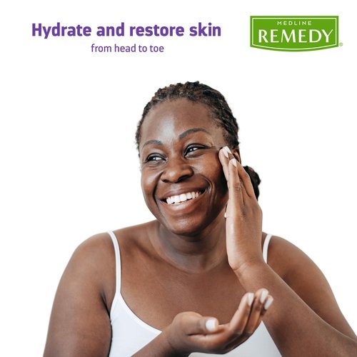 Medline Remedy Essentials Moisturizing Body Lotion (4 oz Bottle), Unscented, Hydrating, Non-Greasy, For Dry Skin, Hypoallergenic, Men, Women, Elderly (Pack of 2)