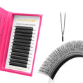 XIUSUZAKI Double Tips U Shape Eyelash Extension 0.07 D Curl Volume Premade Fans Matte Black Cluster Lash Extensions(U-Double Tips-0.07 D-8-15mmMIX)