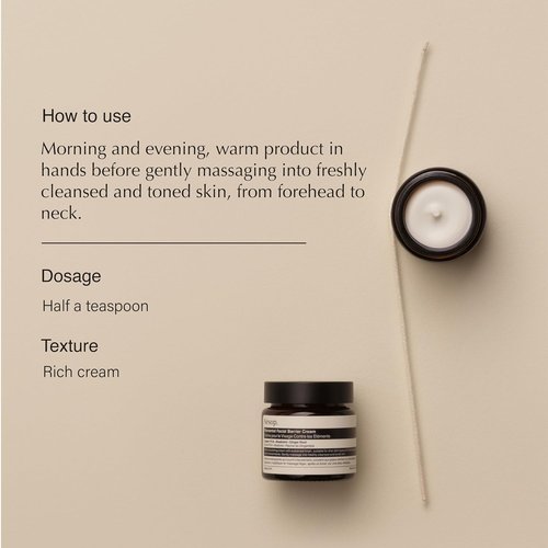 Aesop Element Facial Barrier Cream - Nourishing Emollient for Dry Skin | Soothing Protection | 2oz / 60mL