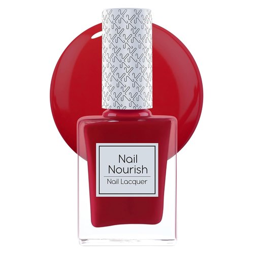 Kay Beauty Nail Nourish Enamel Polish - Quick Dry Crimson Hue 35 | Gel Effect & Hydrating Shine