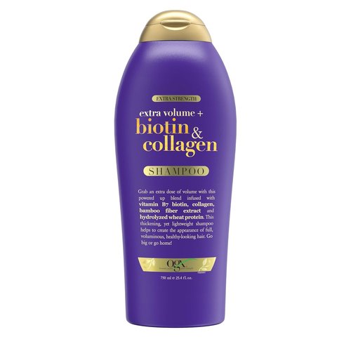 OGX Biotin & Collagen Shampoo - Extra Strength Formula for Thicker, Fuller Hair | 25.4 fl oz