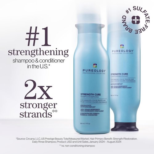 Pureology Hair Strengthening Discovery Kit - Strengthen & Nourish Damaged Color-Treated Hair | Sulfate-Free Shampoo, Conditioner & Treatment