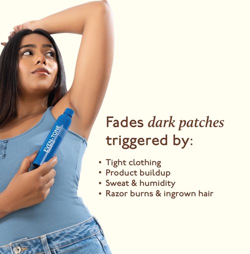 Asaya Even Tone Mist for Dark Underarms | 7% Glycolic Acid With 3% Lactic Acid & MelaMe™ | Spray For Underarm Pigmentation Removal | Helps Fades dark patches & Controls Odour | 3.38 Fl Oz