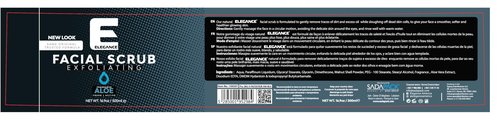 Elegance Natural Face Scrub, 16.9 Oz, Aloe Vera Based Facial Scrub, Exfoliate and Eliminate Impuritites for a Healthy and Hydrated Glowing Skin